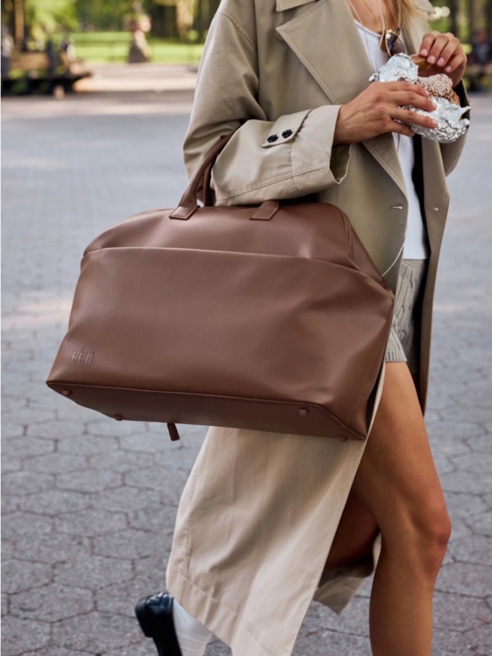 NWT BEIS Brown Travel Weekender Bag